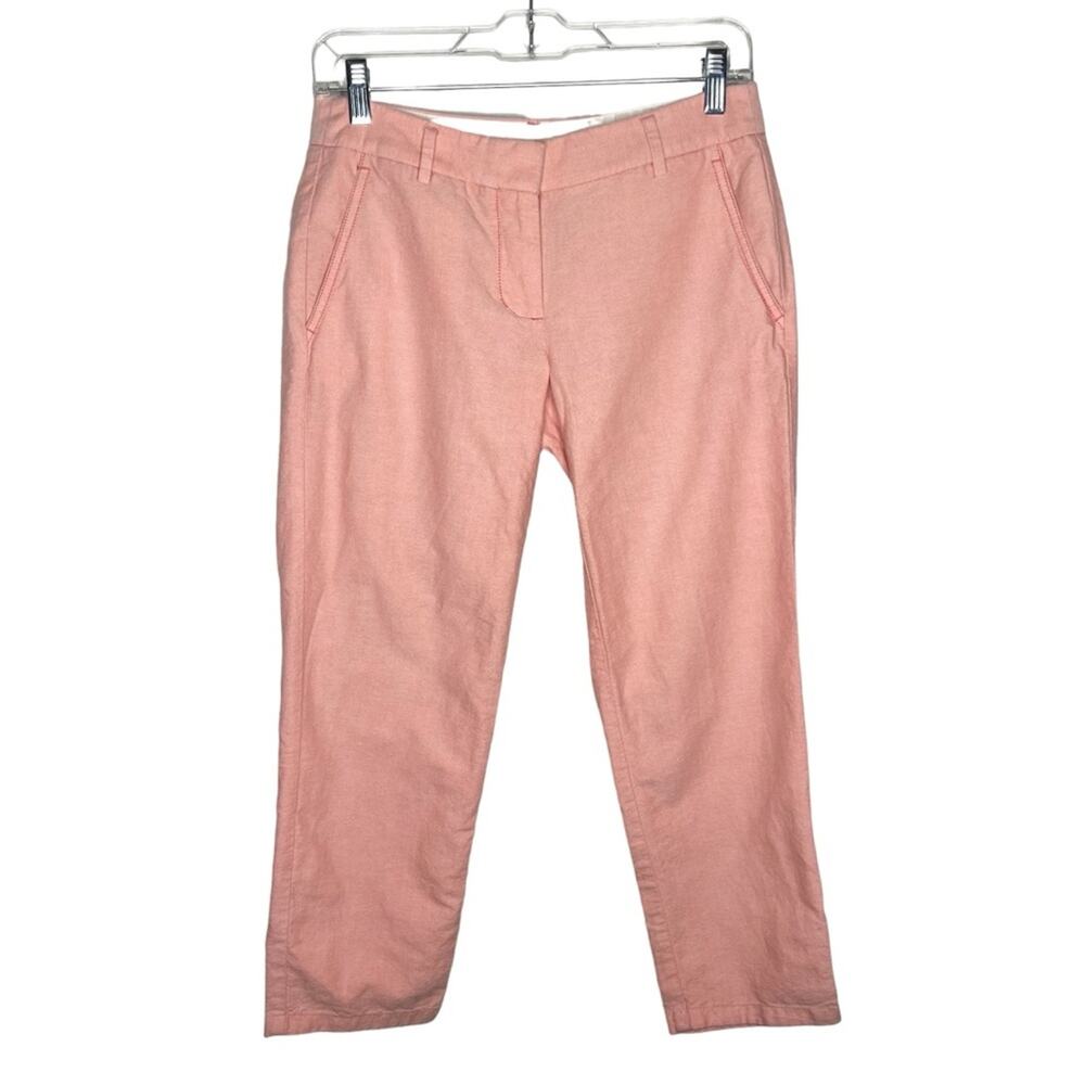J. CREW FACTORY / light pink Skimmer pant in cotton oxford cropped / 0